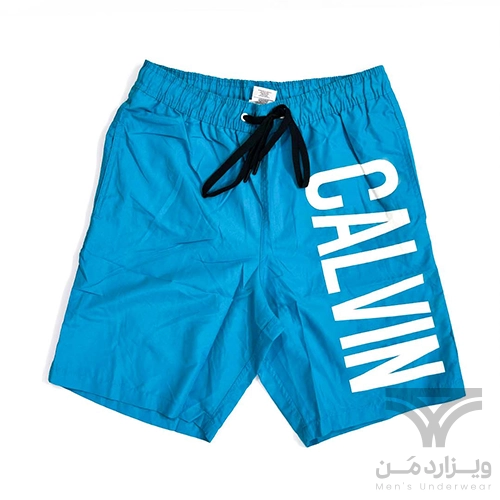 شلوارک سونایی و مایو مردانه اورجینال وارداتی برند Calvin Klein کلوین کلاین آستردار سبزآبی