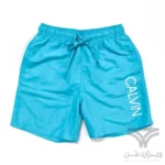 شلوارک سونایی و مایو مردانه اورجینال وارداتی برند Calvin Klein کلوین کلاین آستردار آبی فیروزه ای