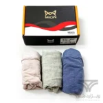 پک 3 تایی شورت مردانه پادار (باکسر بریف) اورجینال وارداتی برند میو Miiow ترکیب رنگی