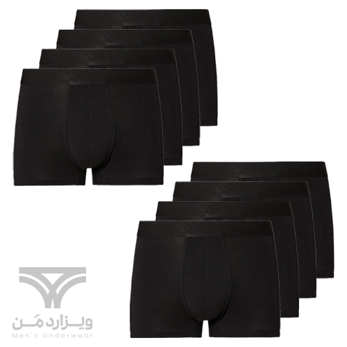 پک 8 تایی شورت مردانه پادار اورجینال لیورجی Livergy آلمان وارداتی مشکی