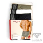 پک 3 تایی شورت مردانه پادار اورجینال Esmara Men (Livergy) آلمان وارداتی طوسی سفید سبز