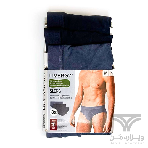 پک 3 تایی شورت مردانه اسلیپ اورجینال لیورجی Livergy آلمان وارداتی سرمه ای آبی