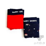 پک 2 تایی شورت مردانه پادار اورجینال هپی شورتس Happy Shorts آلمان وارداتی خرس کریسمس