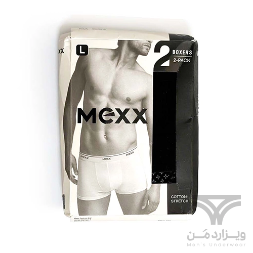 پک 2 تایی شورت مردانه پادار اورجینال MEXX آلمان وارداتی مشکی پترن دار