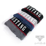 پک 3 تایی شورت مردانه پادار (باکسر بریف) اورجینال Mustang آلمان وارداتی مشکی