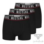 پک 3 تایی شورت مردانه پادار (باکسر بریف) اورجینال Mustang آلمان وارداتی مشکی