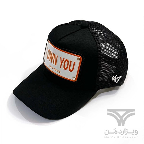 کلاه کپ (لبه دار) جان هتر John Hatter & CO مدل I Own You مشکی پشت توری