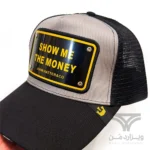 کلاه کپ (لبه دار) جان هتر John Hatter & CO مدل Show Me The Money مشکی طوسی پشت توری
