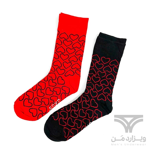 پک 2 تایی جوراب کاپلی مردانه و زنانه اورجینال وارداتی آلمان برند SOXO طرح ولنتاین قلب فری سایز