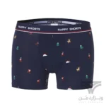 پک 2 تایی شورت مردانه پادار اورجینال هپی شورتس Happy Shorts آلمان وارداتی طرح گوزن و کاج کریسمس