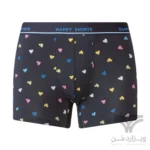 پک 2 تایی شورت مردانه پادار اورجینال هپی شورتس Happy Shorts آلمان وارداتی طرح قلب کریسمس