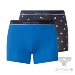 پک 2 تایی شورت مردانه پادار اورجینال هپی شورتس Happy Shorts آلمان وارداتی طرح قلب کریسمس