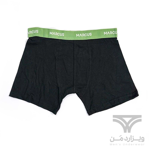 شورت مردانه پادار (باکسر بریف) اورجینال وارداتی برند Marcus مشکی کش سبز