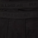 شورت مردانه باکسر بریف (پادار) اورجینال وارداتی پول اند بیر Pull&Bear مشکی black boxers with a logo waistband - Image 2