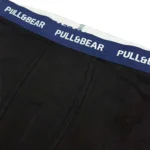 شورت مردانه باکسر بریف (پادار) اورجینال وارداتی پول اند بیر Pull&Bear مشکی کش سرمه ای black boxers with a logo waistband