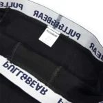 شورت مردانه باکسر بریف (پادار) اورجینال وارداتی پول اند بیر Pull&Bear مشکی کش سرمه ای black boxers with a logo waistband