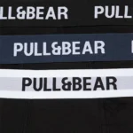 شورت مردانه باکسر بریف (پادار) اورجینال وارداتی پول اند بیر Pull&Bear مشکی کش سرمه ای black boxers with a logo waistband