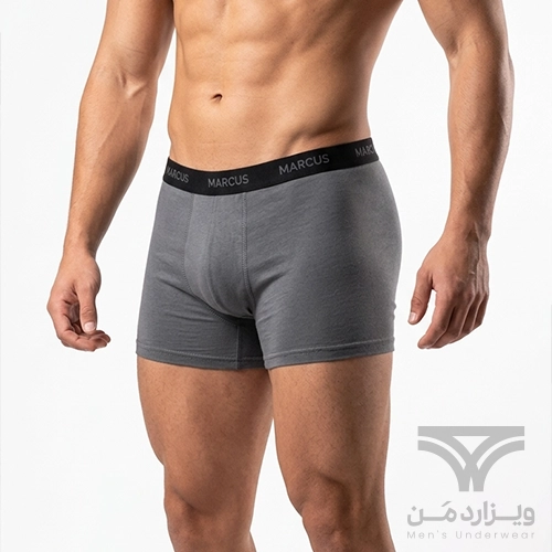 شورت مردانه پادار (باکسر بریف) اورجینال وارداتی برند Marcus طوسی تیره