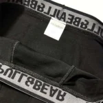 شورت مردانه باکسر بریف (پادار) اورجینال وارداتی پول اند بیر Pull&Bear مشکی کش طوسی black boxers with a logo waistband