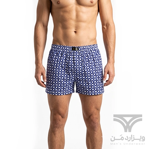 شورت مردانه پادار کوتاه کلاسیک (باکسر) وارداتی Mudiwang پترن دار کش لیفه ای