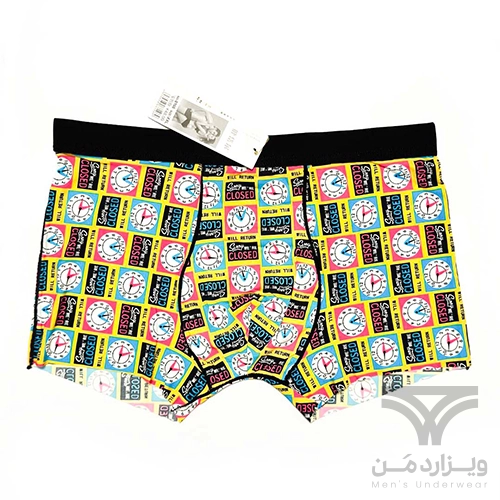 Code0789-5 شورت مردانه لیزری یخی پادار کوتاه برند Jiandaier اورجینال وارداتی طرح ساعت