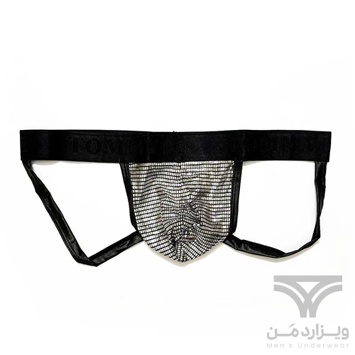 شورت مردانه فانتزی جاک استرپ Jockstrap اورجینال وارداتی برند Tommy dooyao بکلس دیسکویی سیلور