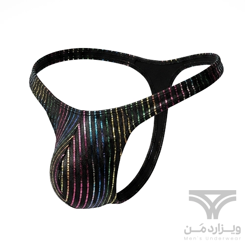 شورت مردانه فانتزی لامبادا Bikini اورجینال وارداتی برند Tommy dooyao بکلس دیسکویی رنگین کمانی
