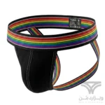 شورت مردانه فانتزی جاک استرپ Jockstrap اورجینال وارداتی برند Tommy dooyao بکلس رنگین کمانی