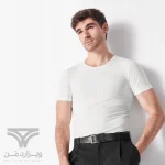 زیرپوش نیم آستین | تیشرت مردانه جاذب رطوبت یقه گرد سفید اورجینال وارداتی برند اسمارا من (Livergy) Esmara Men آلمان