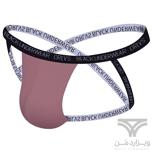 شورت مردانه جاک استرپ بکلس بنددار Men's Modal Cross Strap Jockstrap Thongs اورجینال وارداتی برند ORLVS فانتزی پشت باز