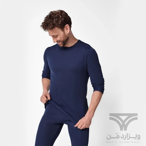 بلوز مردانه ترمو (حرارتی) بیس لایر اسمارا Esmara آلمان سرمه ای Thermal Underwear داخل کرک