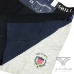 پک 3 تایی شورت مردانه باکسر بریف اورجینال وارداتی King Shill مشکی طوسی سرمه ای