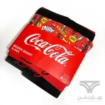 پک 2 تایی شورت مردانه باکسر بریف Coca Cola کوکا کولا آلمان اورجینال وارداتی طرح نوشابه قرمز مشکی