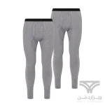 پک 2 تایی لگینگ مردانه کش پهن جذب بیس لایر اسمارا من Esmara Men آلمان فلای دار کبریتی طوسی