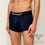 شورت مردانه باکسر بریف اورجینال وارداتی برند Palm Angels سرمه ای کش 5 سانتی