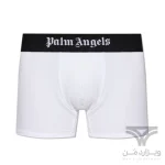 شورت مردانه باکسر بریف اورجینال وارداتی برند Palm Angels سرمه ای مشکی سفید کش 5 سانتی