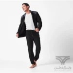 ست مردانه حوله ای سویشرت و شلوار راحتی اورجینال اسمارا Esmara Men آلمان مشکی طوسی وارداتی