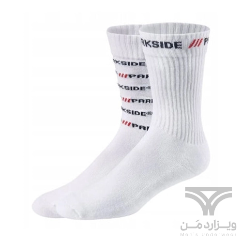 پک 2 تایی جوراب مردانه اسپورت پارکساید Parkside آلمان اورجینال وارداتی سفید